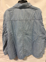 Chico's Chambray Embroidered Denim Jacket - Light Chambray