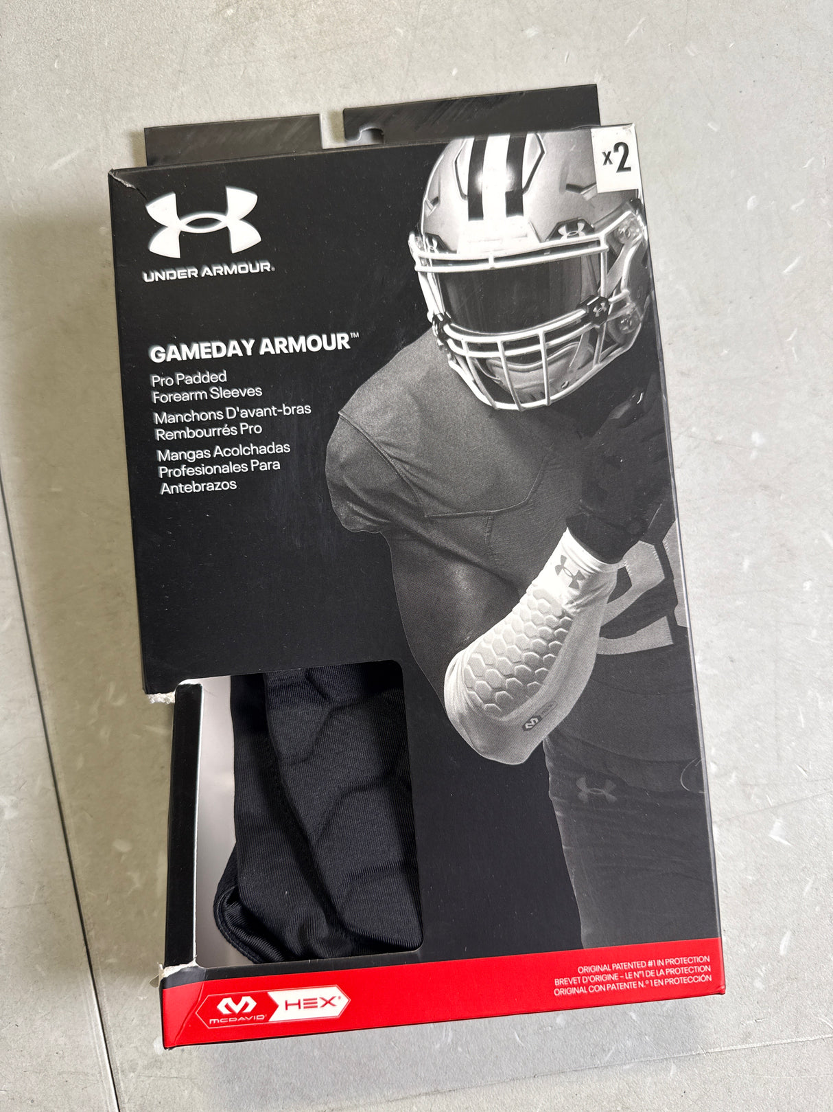 Gameday Armour Pro Padded Forearm Sleeves-BL,MD