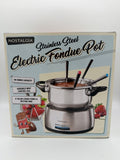 Nostalgia 6-Cup Stainless Steel Electric Chocolate & Cheese Fondue Pot