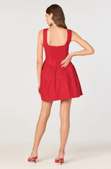 ASTR The Label Tiered Stitch Detail Mini Dress - Large