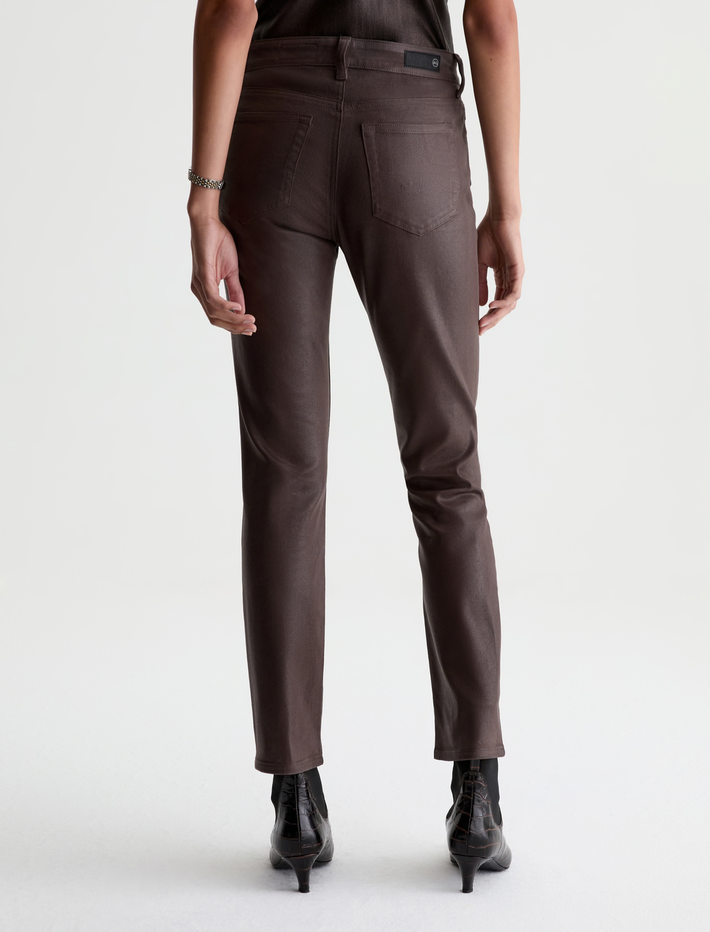 AG JEANS Women's Mari - Mid-Rise Slim Straight-Leg Jeans - Burnt Umber - 28W/29L