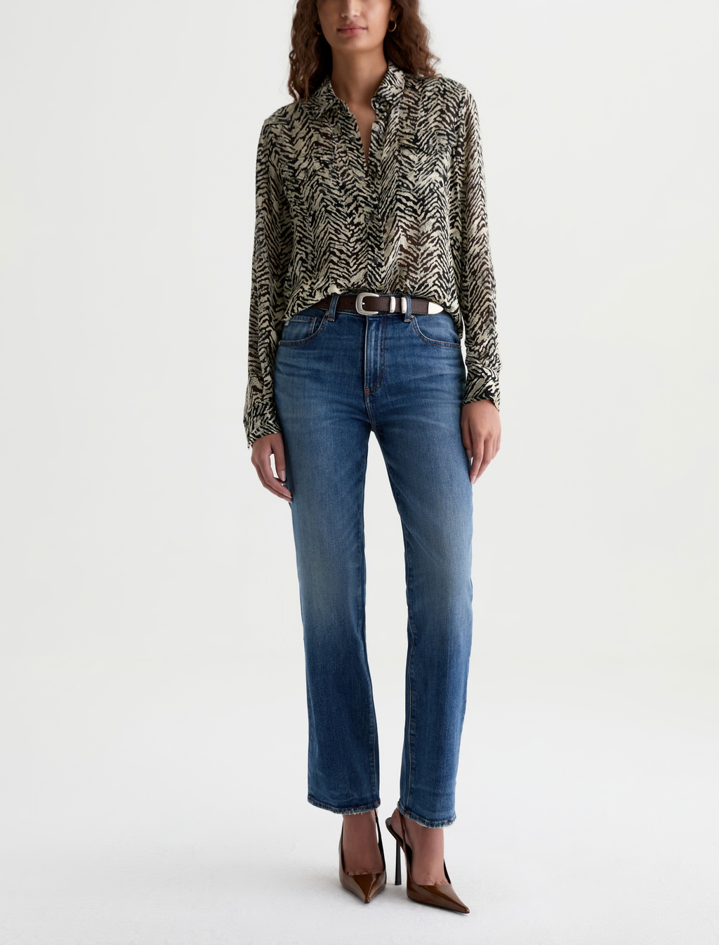 AG JEANS Brinley - Women's Mid-Rise Straight-Leg Jeans - Main Street - 29W/29.5L