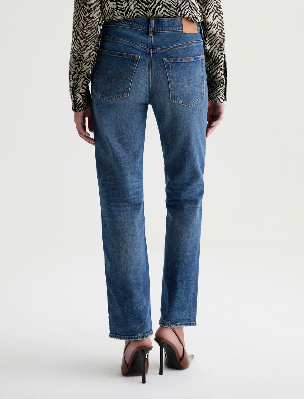 AG JEANS Brinley - Women's Mid-Rise Straight-Leg Jeans - Main Street - 29W/29.5L