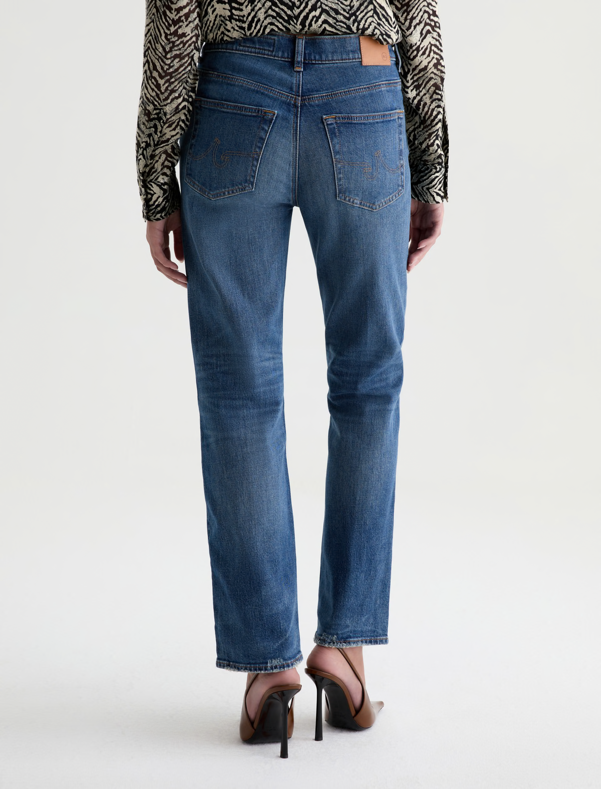 AG JEANS Brinley - Women's Mid-Rise Straight-Leg Jeans - Main Street - 30W/29.5L