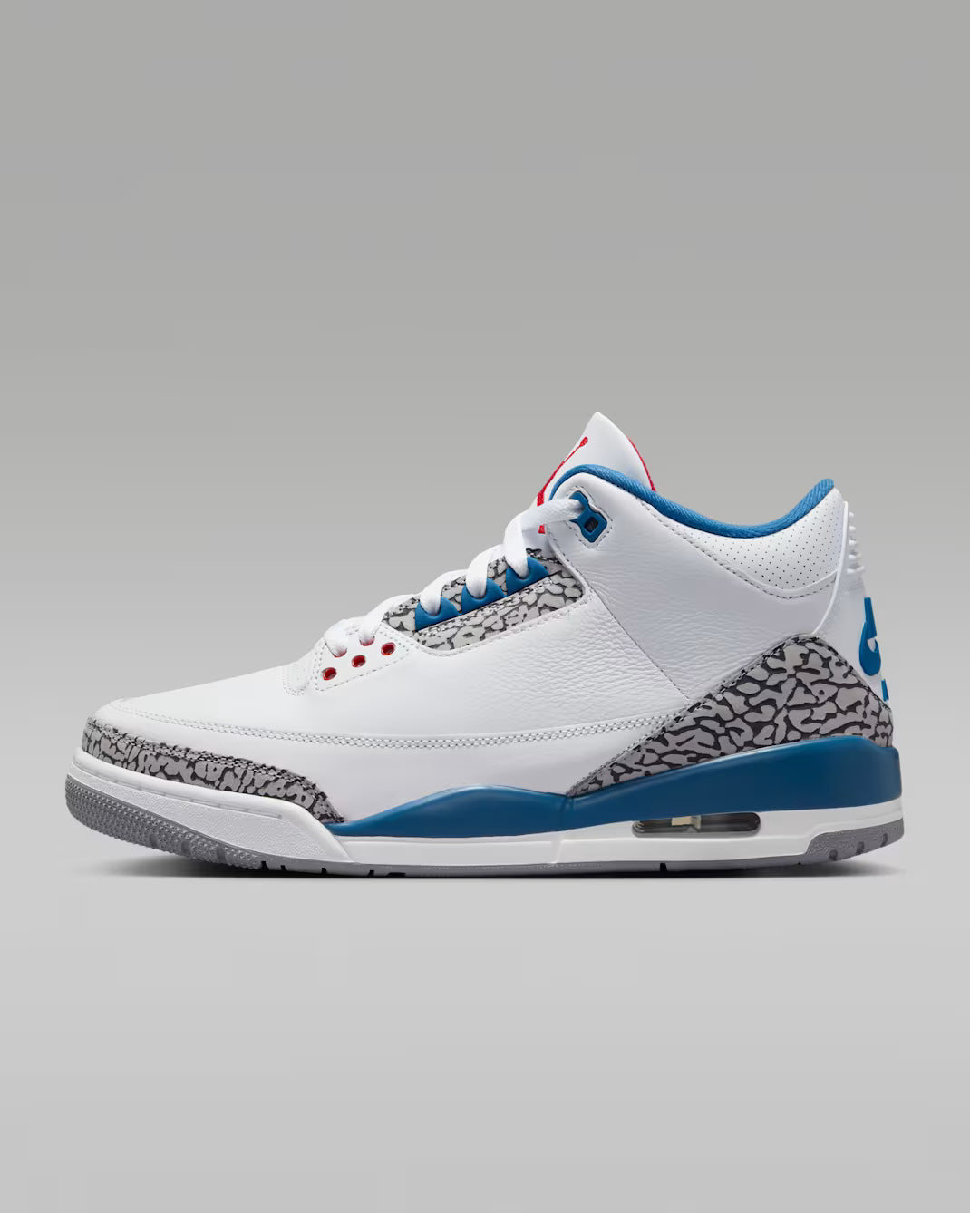*AIR JORDAN 3 RETRO OG "TRUE BLUE Men– 13- White/Fire Red-true Blue