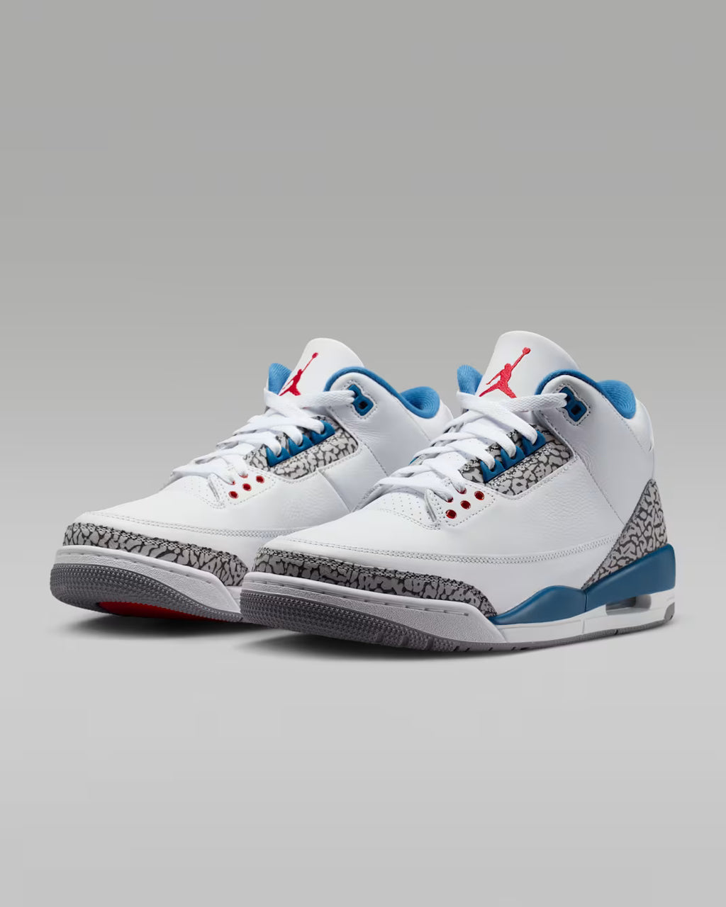 *AIR JORDAN 3 RETRO OG "TRUE BLUE Men– 13- White/Fire Red-true Blue