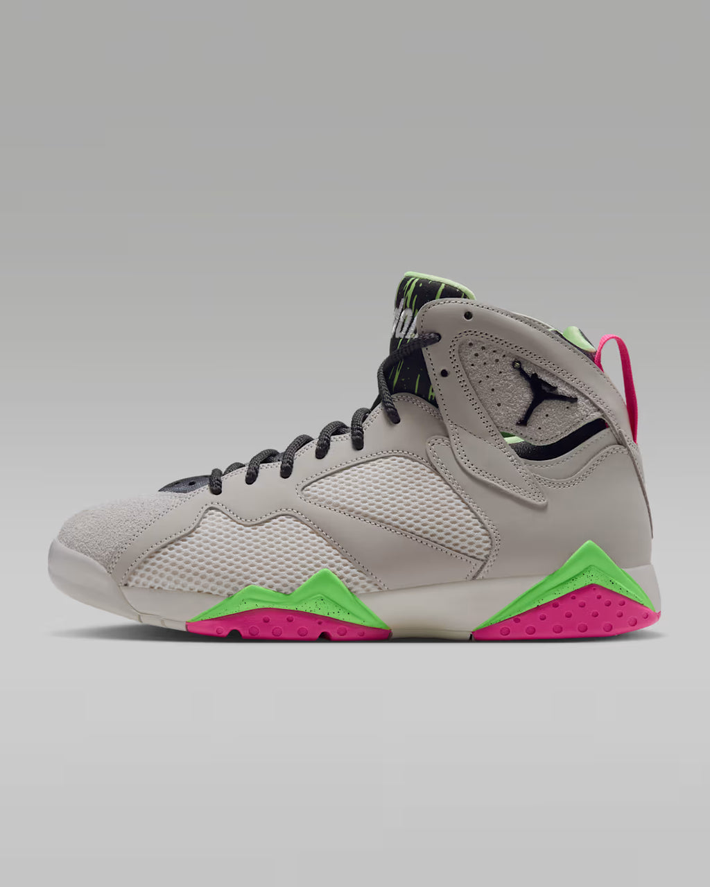 Air Jordan 7 Retro "Tennis Day" Phantom/Anthracite-Lime Blast, Men's Sz 10.5/Women's Sz 12