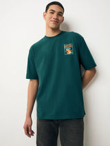White/Green/Brown Graphic Print Heavyweight T-Shirts (3 pack) by Next - XL