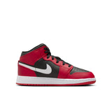 Jordan 1 Mid Black/White/Gym Red Size: 6Y
