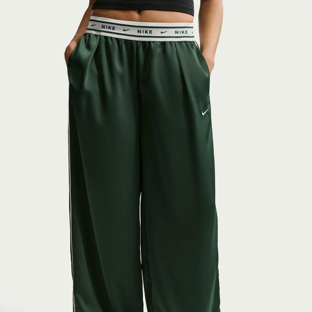 Nike Women's Sportswear Loose Mid-Rise Satin Trousers (Size: Small)