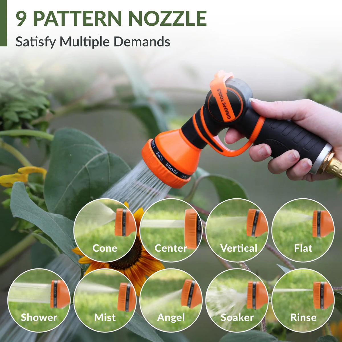 Giraffe Tools - Retractable Garden Hose Reel-5/8 in-115ft, Wall-Mount