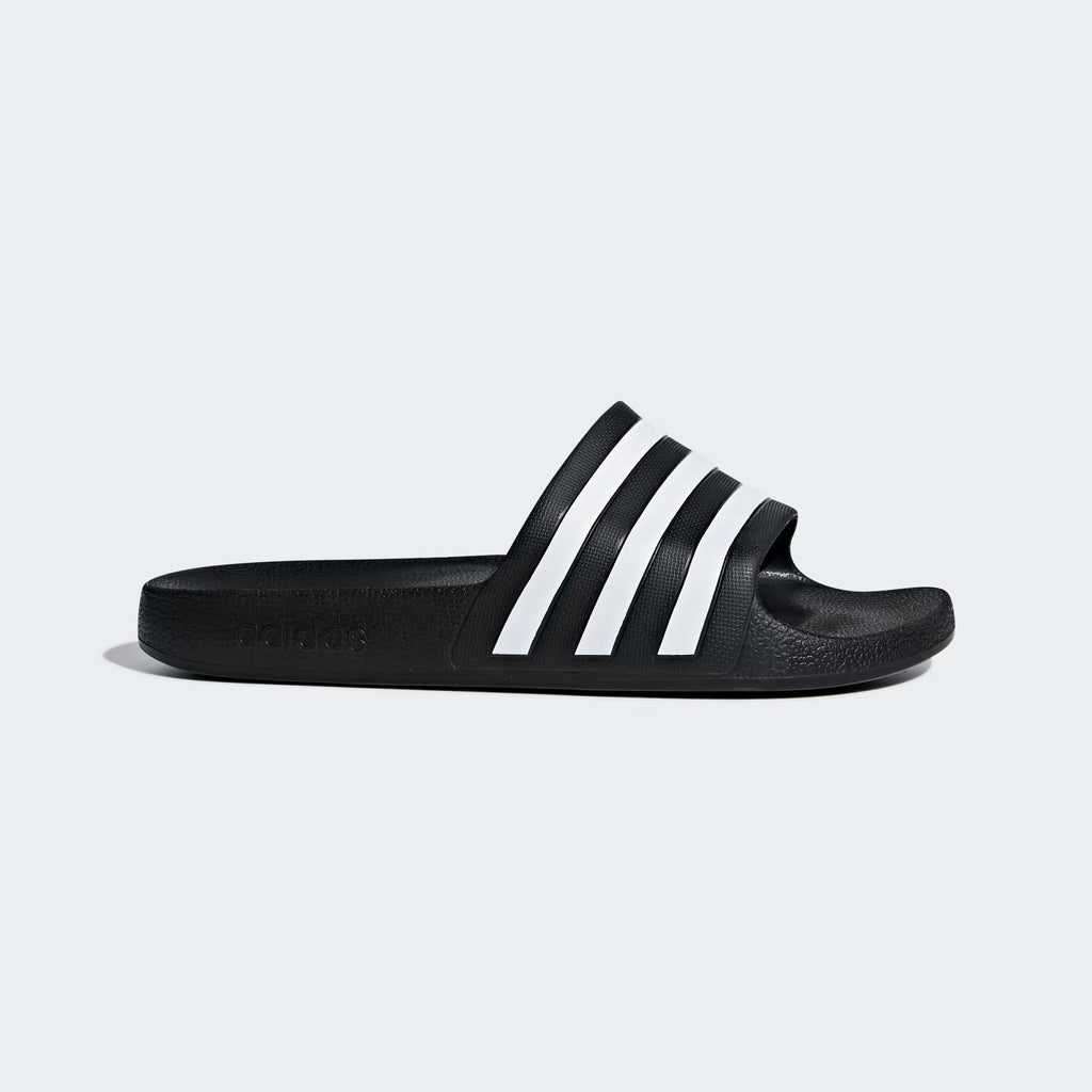 * Adidas Adilette Aqua Slides, Core Black / Cloud White / Core Black, woman's 8