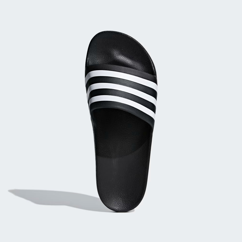 * Adidas Adilette Aqua Slides, Core Black / Cloud White / Core Black, woman's 8