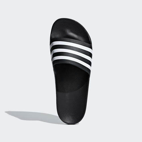 * Adidas Adilette Aqua Slides, Core Black / Cloud White / Core Black, woman's 8