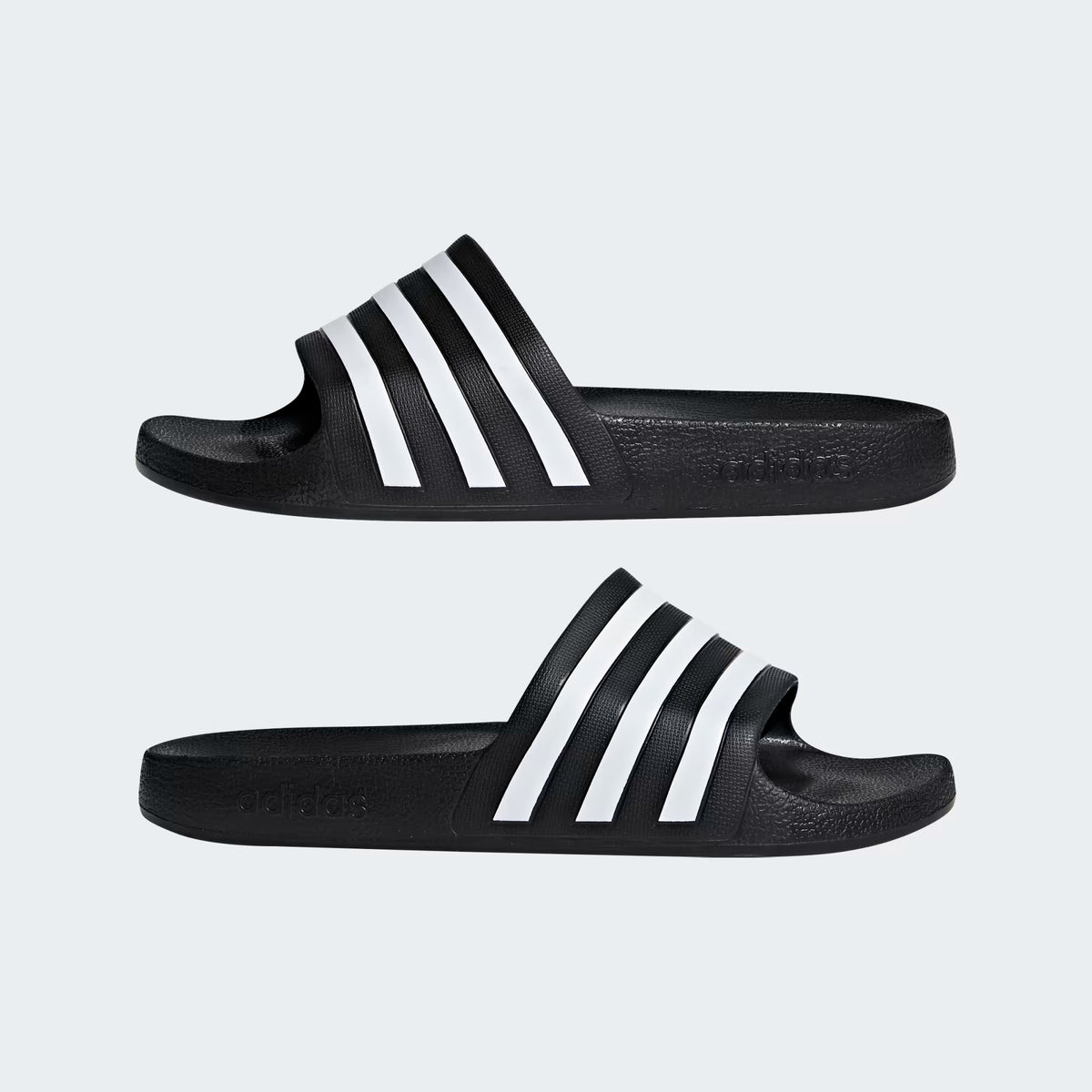 * Adidas Adilette Aqua Slides, Core Black / Cloud White / Core Black, woman's 8