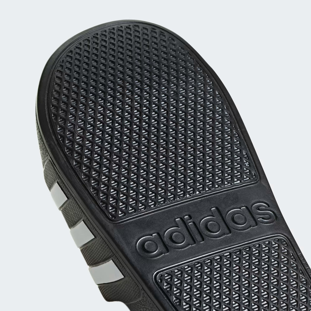 * Adidas Adilette Aqua Slides, Core Black / Cloud White / Core Black, woman's 8