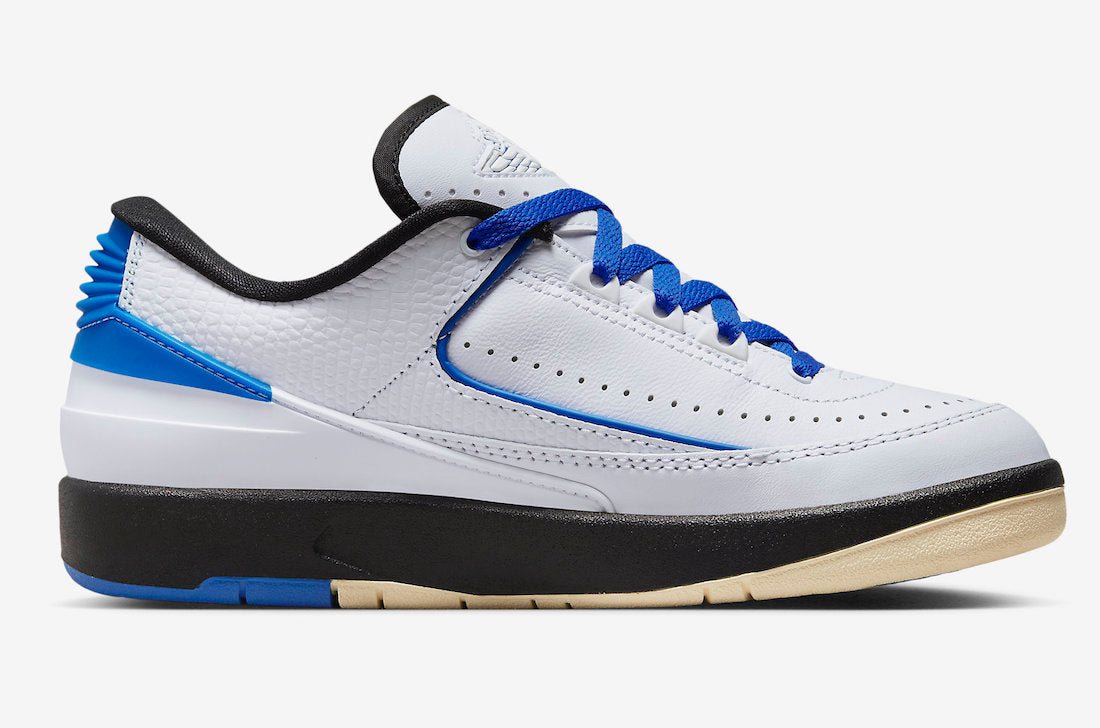 Women's AIR JORDAN 2 RETRO Low White/Varsity Royal-Black Size: 6.5