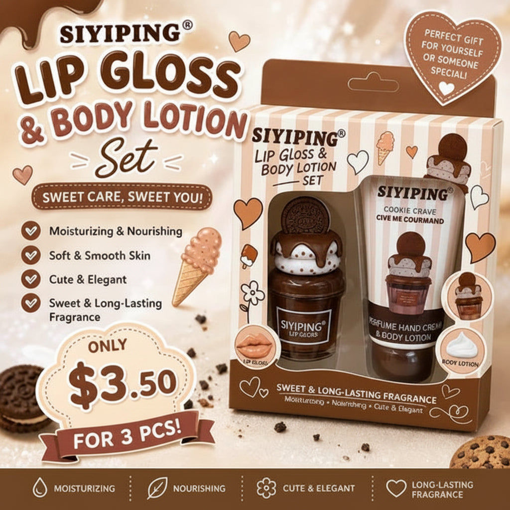 SIYIPING LIPGLOSS & HAND CREAM - COOKIE CRAVE