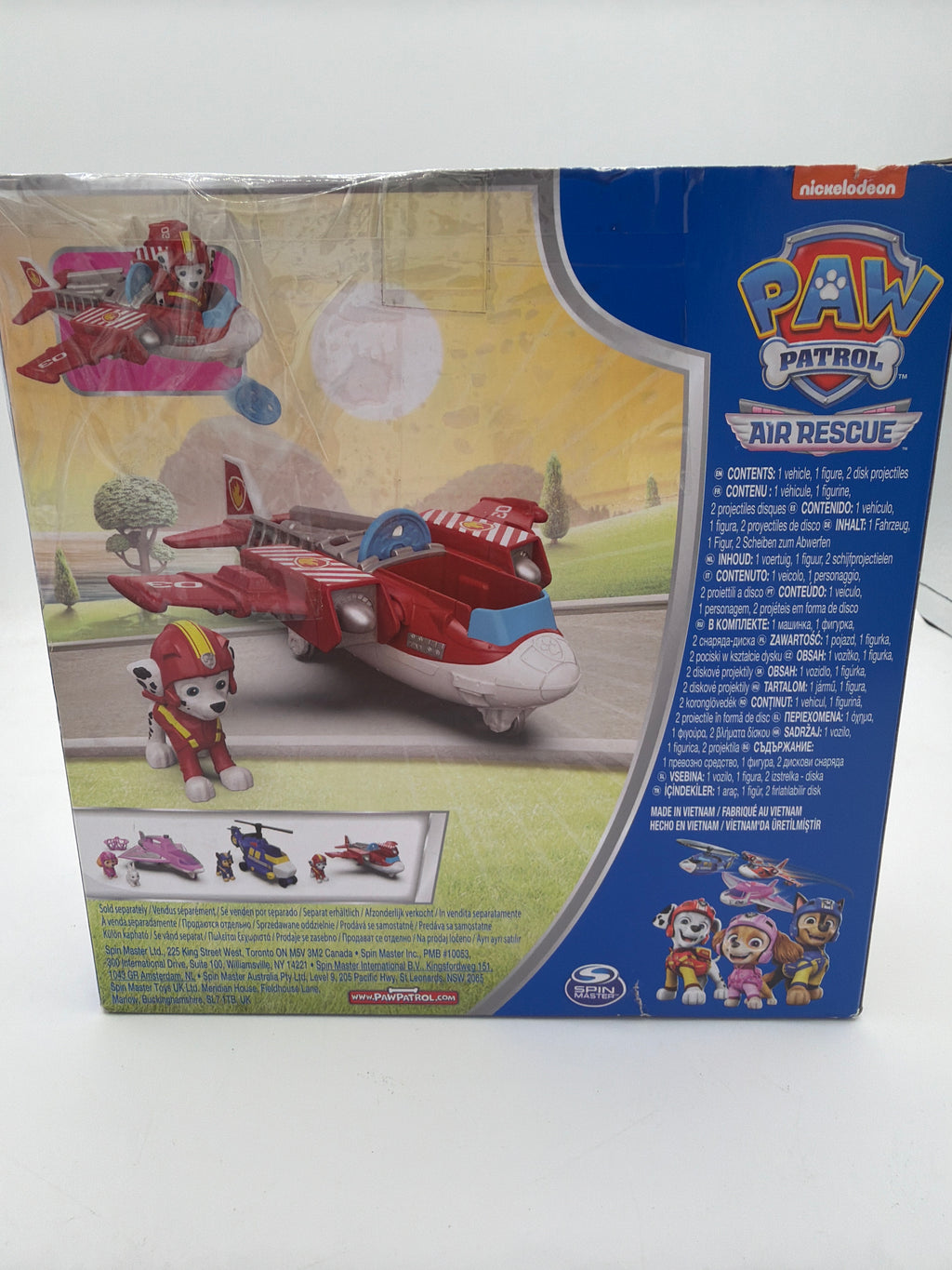 PAW Patrol: Air Rescue Marshall Action Figure & Hero Hydro Airplane Toy with Projectile Launcher & 2 Projectiles