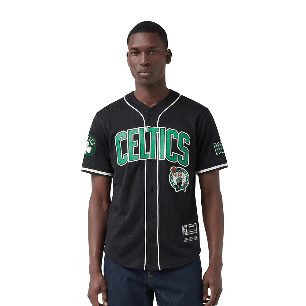 NBA BOSTON CELTICS CLASSIC MEN'S MESH BUTTON DOWN JERSEY - XL