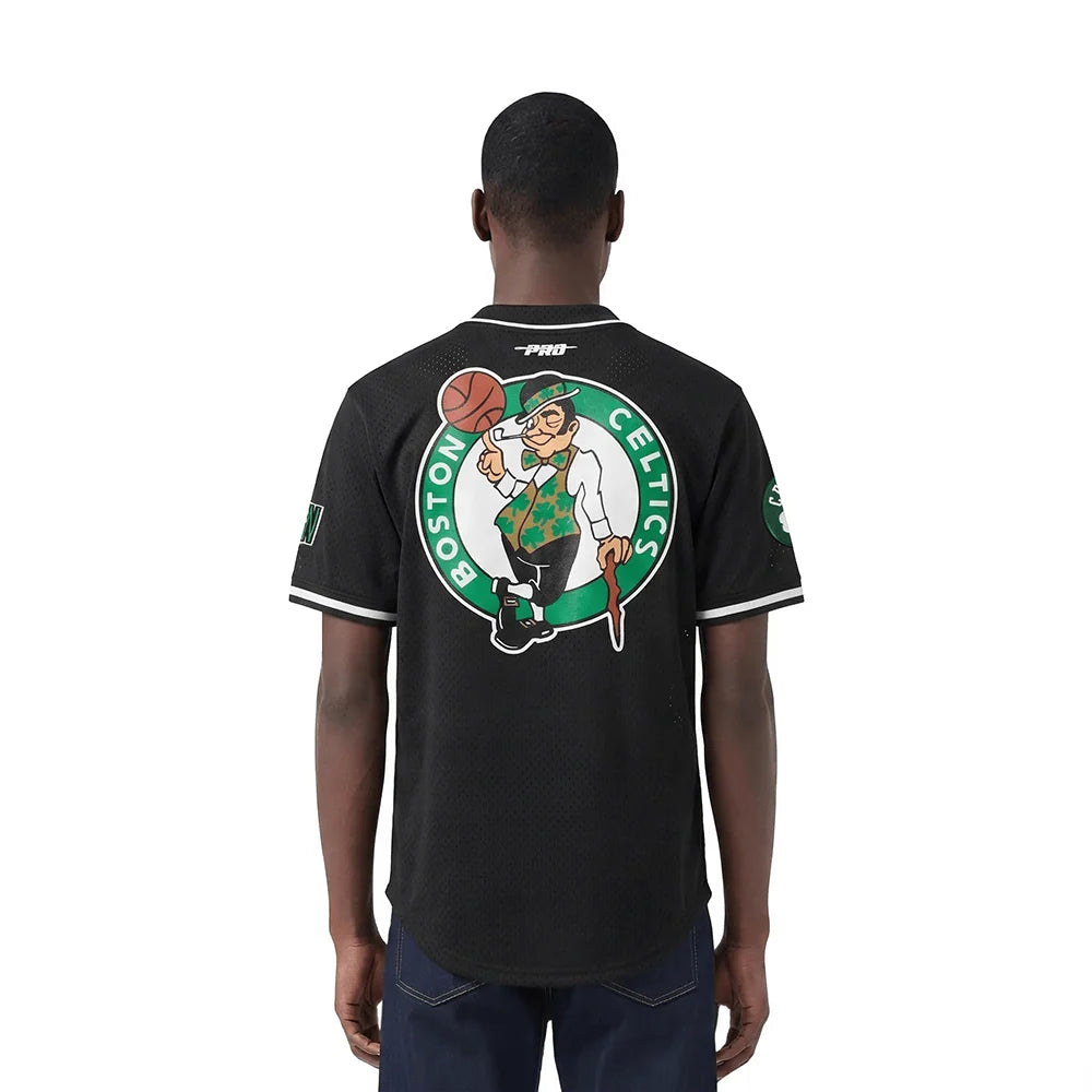NBA BOSTON CELTICS CLASSIC MEN'S MESH BUTTON DOWN JERSEY - XL