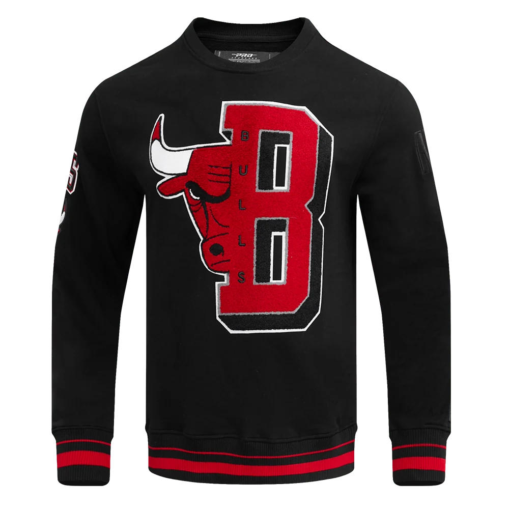 NBA CHICAGO BULLS MASHUP MEN'S RIB CREWNECK - XL