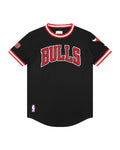 *NBA CHICAGO BULLS CLASSIC BIG BOY'S SHORT SLEEVE STRIPED RIB TEE, Youth L(14/16)