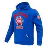 NBA DETROIT PISTONS OLD ENGLISH MEN'S PULLOVER HOODIE SZ:XL