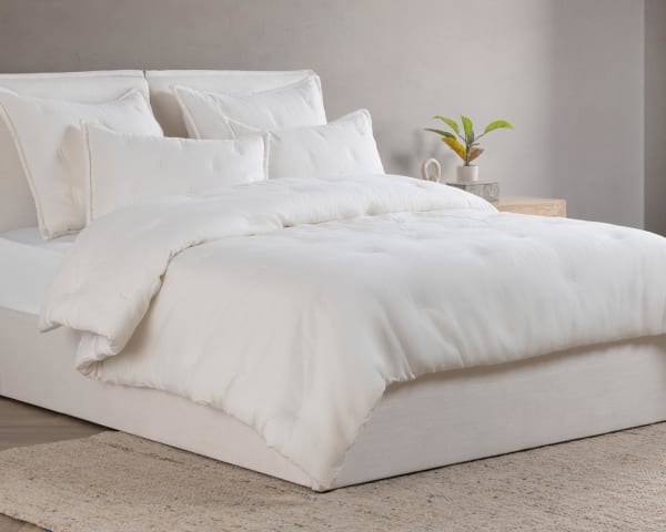 Talia - 3 Piece King Comforter Set - Cloud