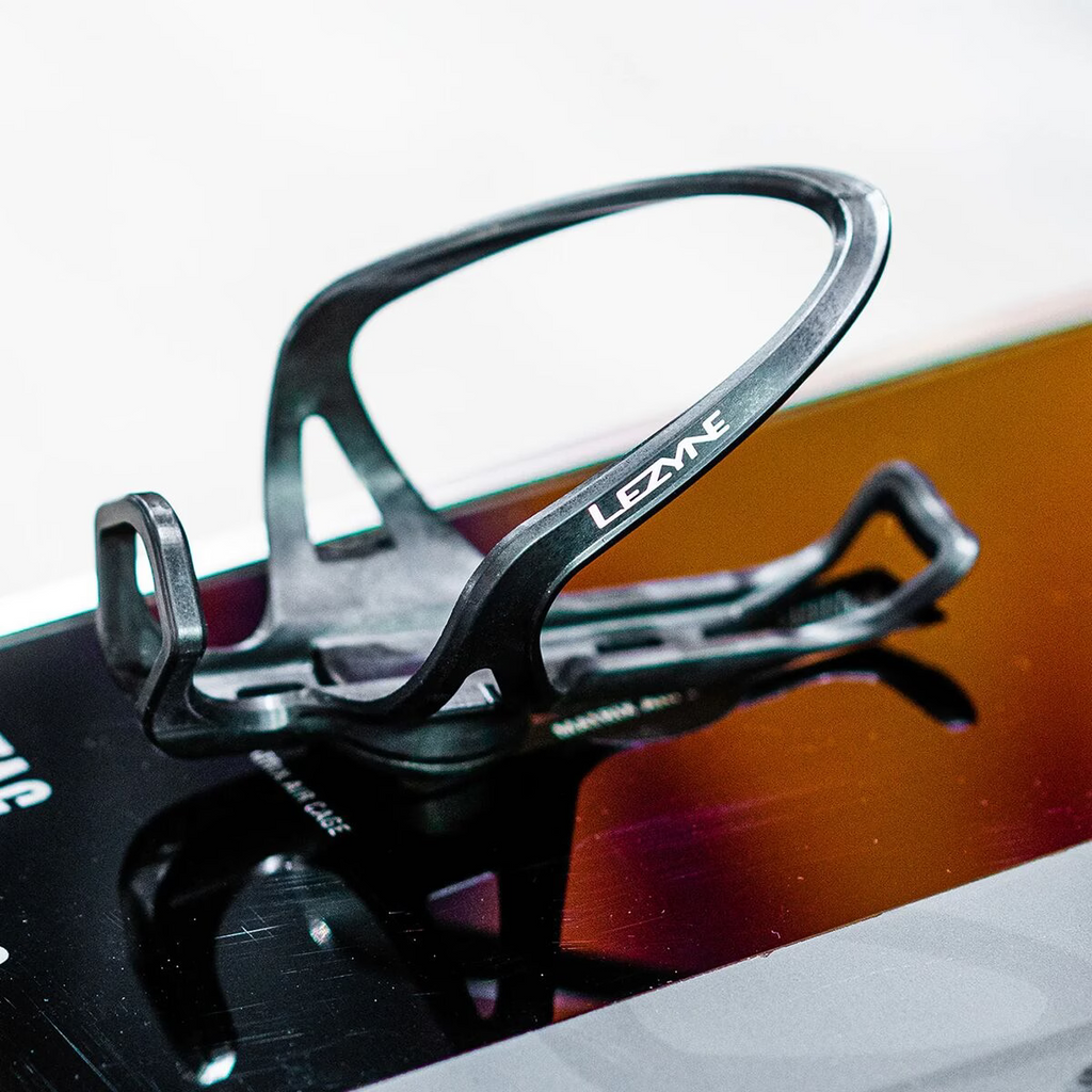 Lezyne Matrix Air Cage Bicycle Bottle Cage with Stealth Airtag Storage, Dual Side Loading, IPX7 Waterproof