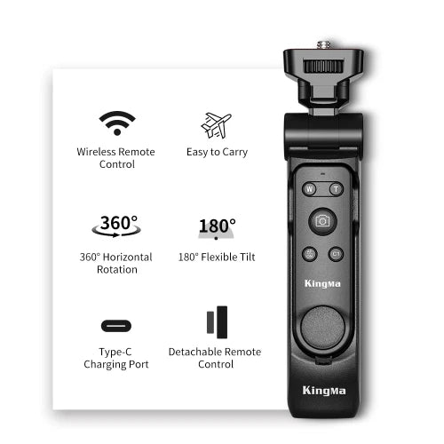 KingMa BM-SR4 Wireless Tripod Grip with Detachable Bluetooth Remote Control for Sony, Canon and Nikon Cameras