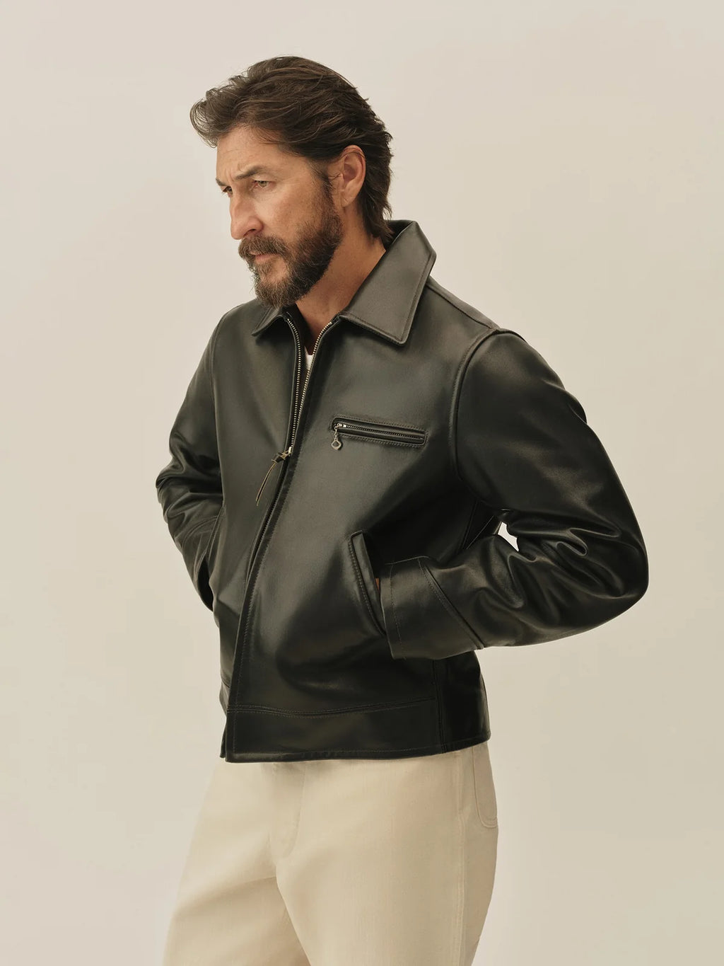 Buck Mason Bruiser PCH Leather Jacket Size Medium