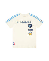 PRO STANDARD NBA Memphis Grizzlies Retro Classic Big Boys Short Sleeve Taping Tee - Eggshell/University Blue - LG