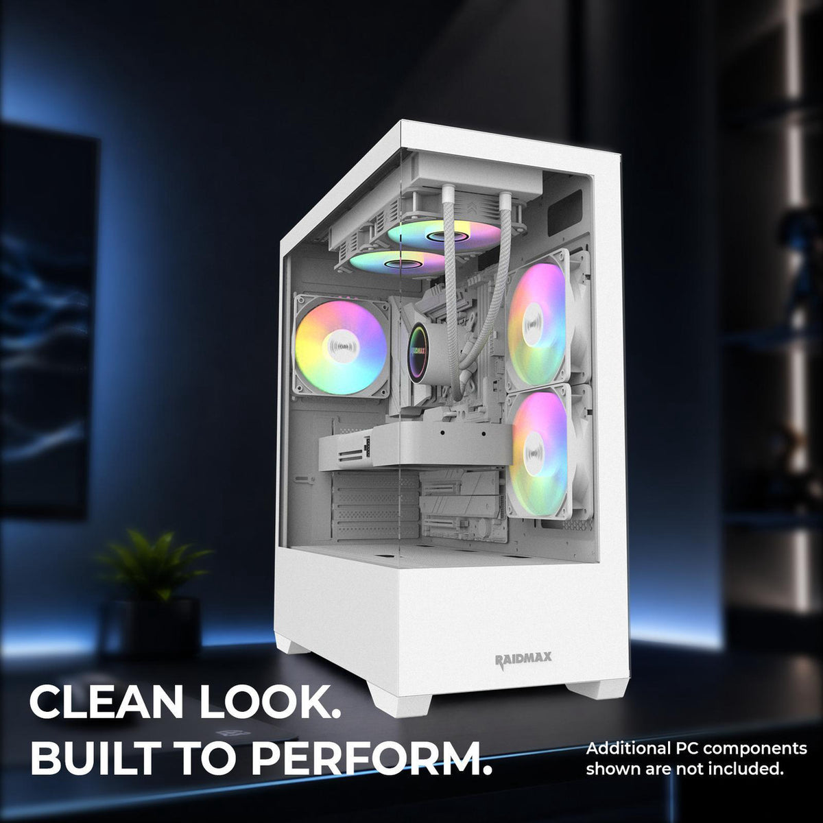 Raidmax Infinita i801 Tempered Glass Aqua View Case, White