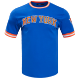 PRO STANDARD - XL - NBA NEW YORK KNICKS CLASSIC CHENILLE MEN'S TEE - ROYAL BLUE