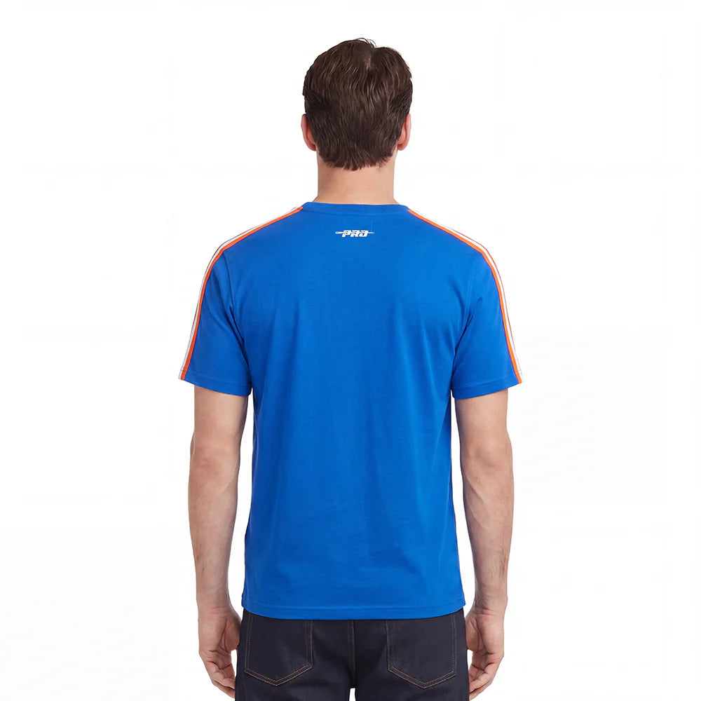 PRO STANDARD - NBA NEW YORK KNICKS RETRO CLASSIC MEN'S STRIPED TEE - ROYAL BLUE/ORANGE - 3XL