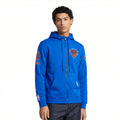 NBA NEW YORK KNICKS CLASSIC CHENILLE MEN'S FULL ZIP HOODIE- MED- ROYAL BLUE