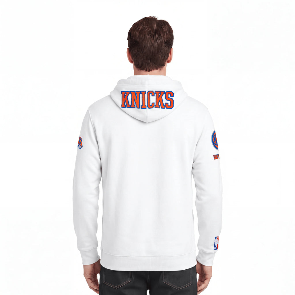 NBA NEW YORK KNICKS CLASSIC CHENILLE MEN'S FULL ZIP HOODIE- MED