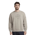 NBA NEW YORK KNICKS NEUTRAL MEN'S DROP SHOULDER FLEECE CREWNECK - L