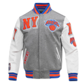 NBA NEW YORK KNICKS MASHUP MEN'S RIB WOOL VARSITY JACKET- XL