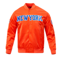 NBA NEW YORK KNICKS TEAM BIG LOGO MEN'S SATIN JACKET-XL