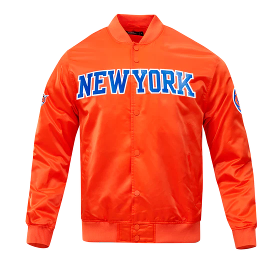NBA NEW YORK KNICKS TEAM BIG LOGO MEN'S SATIN JACKET-XL