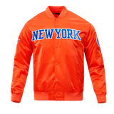 NBA NEW YORK KNICKS TEAM BIG LOGO MEN'S SATIN JACKET-XL