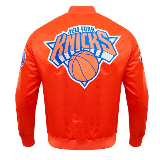NBA NEW YORK KNICKS TEAM BIG LOGO MEN'S SATIN JACKET-XL