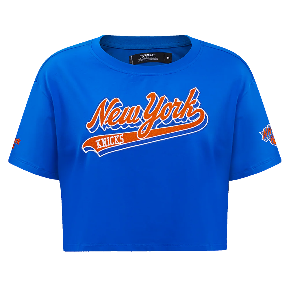 NBA NEW YORK KNICKS SCRIPT TAIL WOMEN'S S/S BOXY TEE-MED