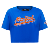 NBA NEW YORK KNICKS SCRIPT TAIL WOMEN'S S/S BOXY TEE-MED