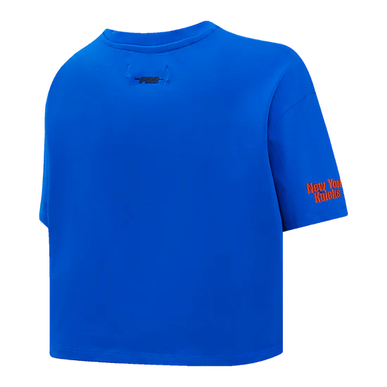 NBA NEW YORK KNICKS SCRIPT TAIL WOMEN'S S/S BOXY TEE-MED