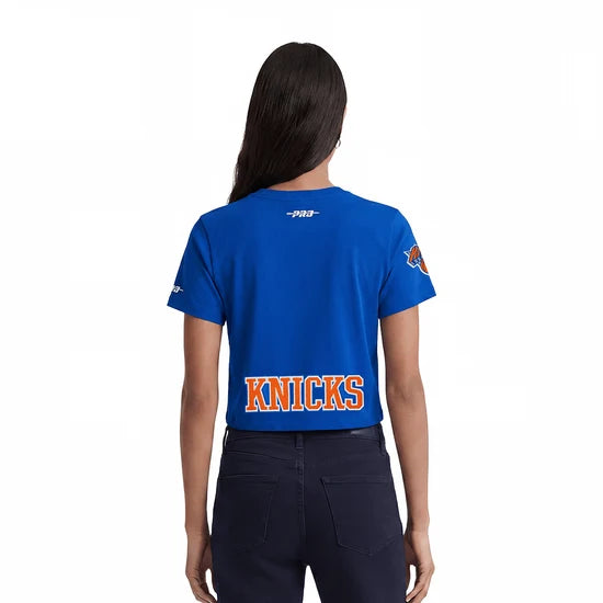 NBA NEW YORK KNICKS JALEN BRUNSON #11 CLASSIC PLAYER NAME AND NUMBER WOMEN'S SJ BOXY TEE - XS