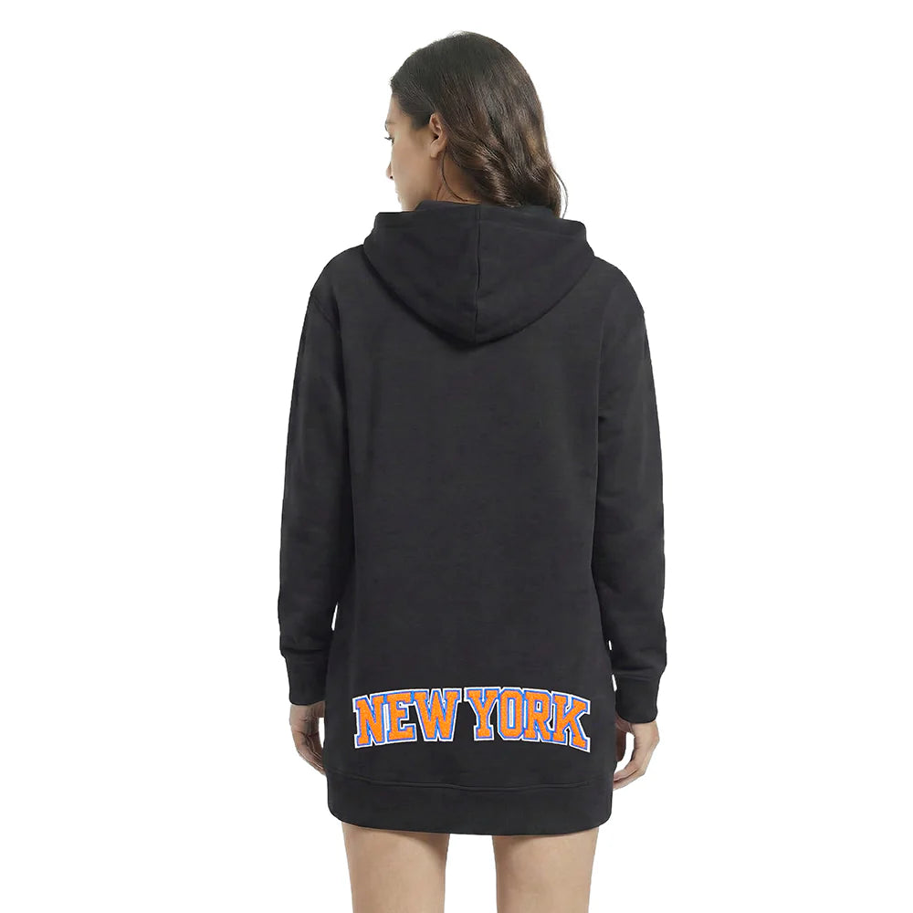 PRO STANDARD - LG - WOMEN'S NBA NEW YORK KNICKS CLASSIC - FLEECE HOODIE DRESS - BLACK