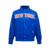 NBA New York Knicks Classic Big Boys Satin Jacket - Royal Blue - Size XL